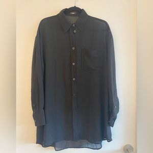 Knix semi-sheer black shirt “papaya oversized shirt”